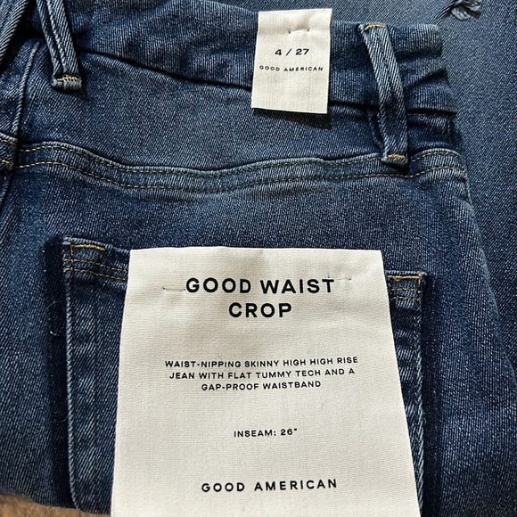 Good American Good Waist Crop. NWT. 4/27 - Picture 2 of 8